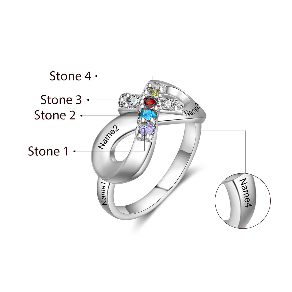Personalized Cross Ring