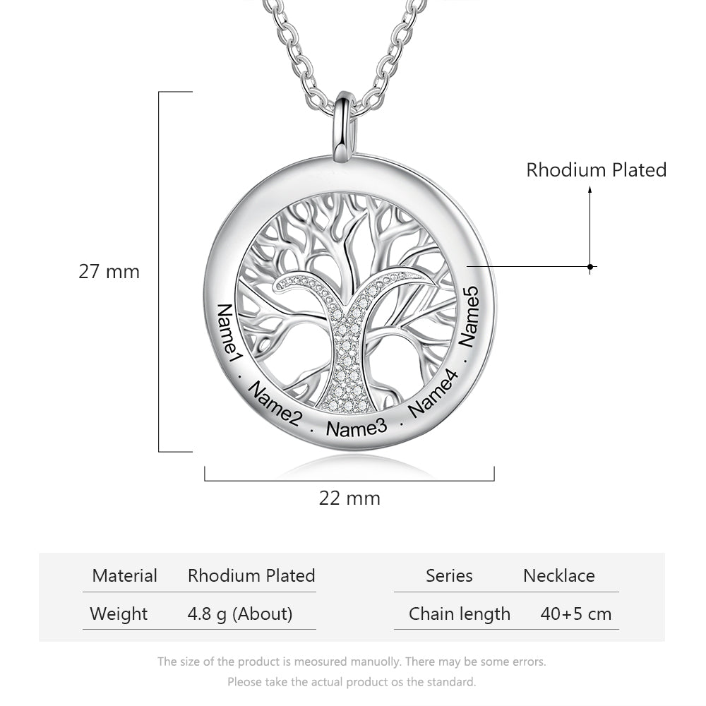 Custom Name Family Tree Neckace