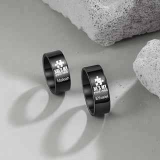 Custom Stainless Steel Couple Ring