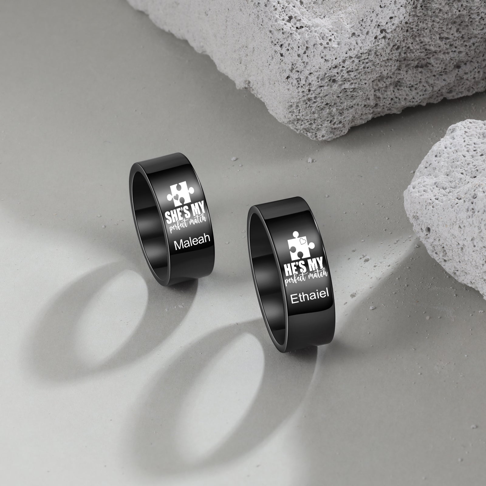 Custom Stainless Steel Couple Ring