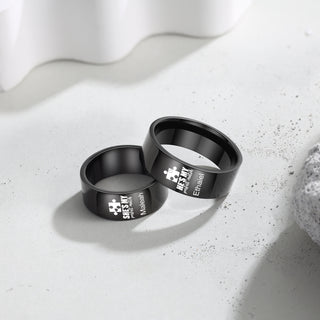 Custom Stainless Steel Couple Ring