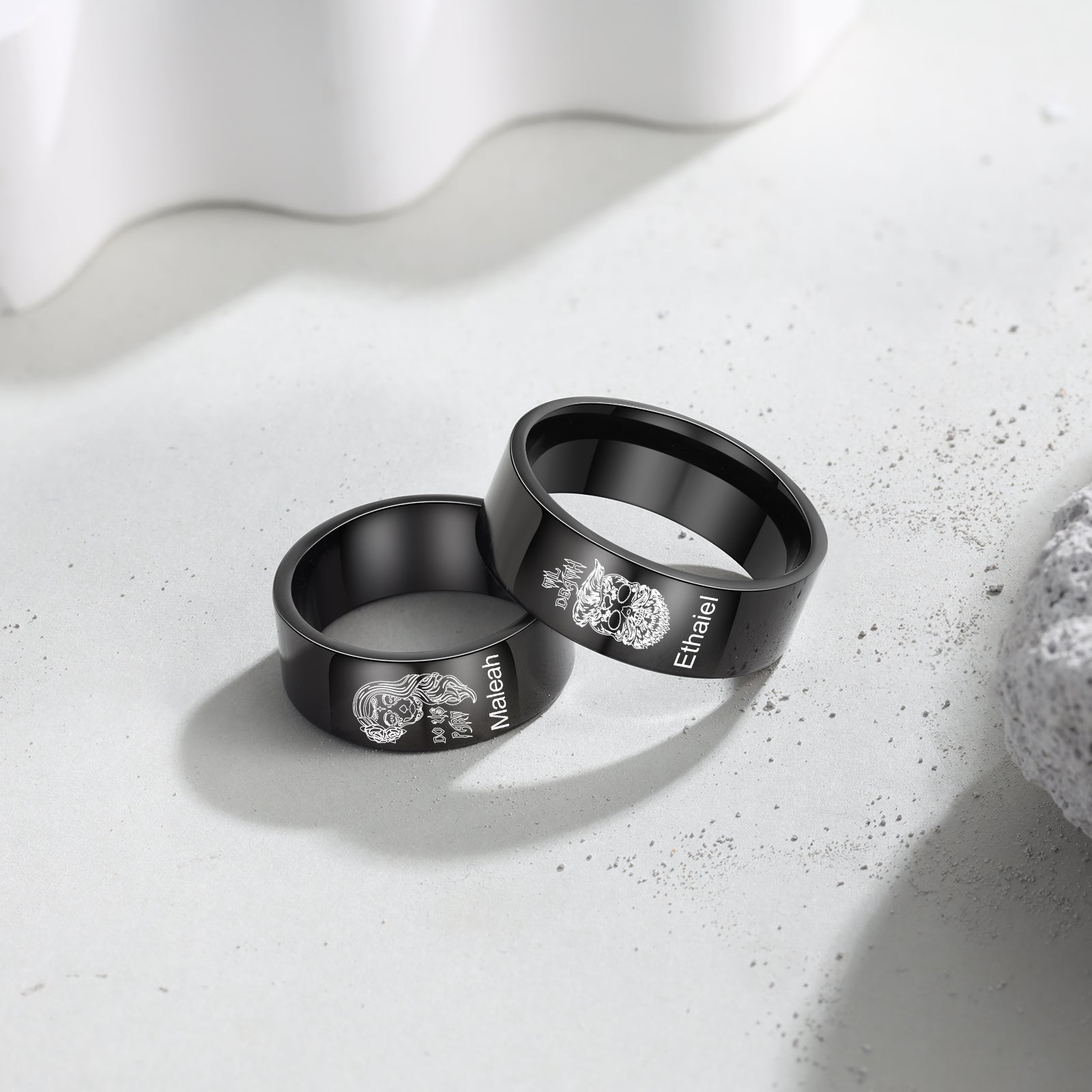 Custom Name Couple Ring