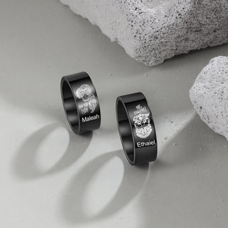 Custom Name Couple Ring