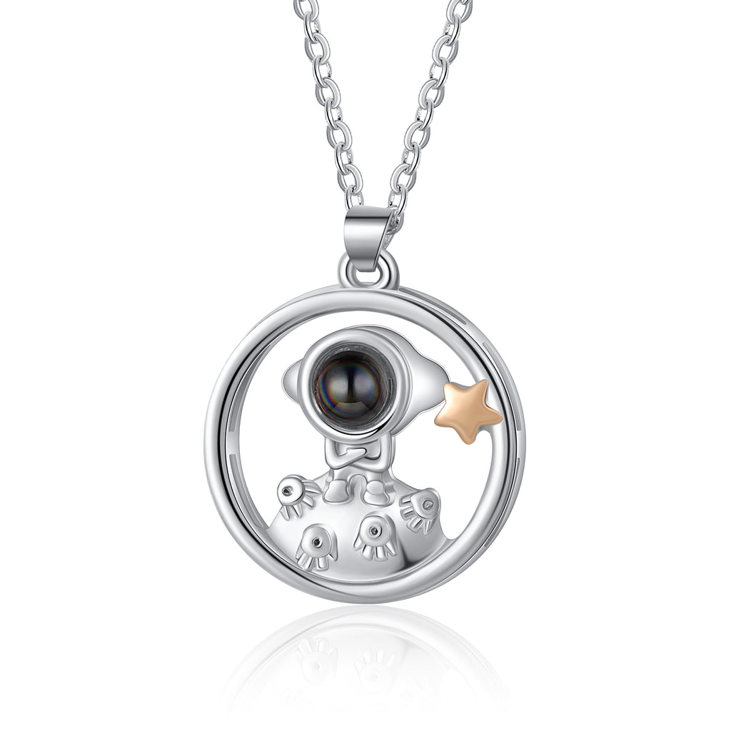 Custom Photo Projection Couple Necklace