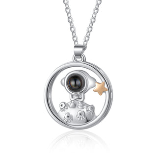 Custom Photo Projection Couple Necklace