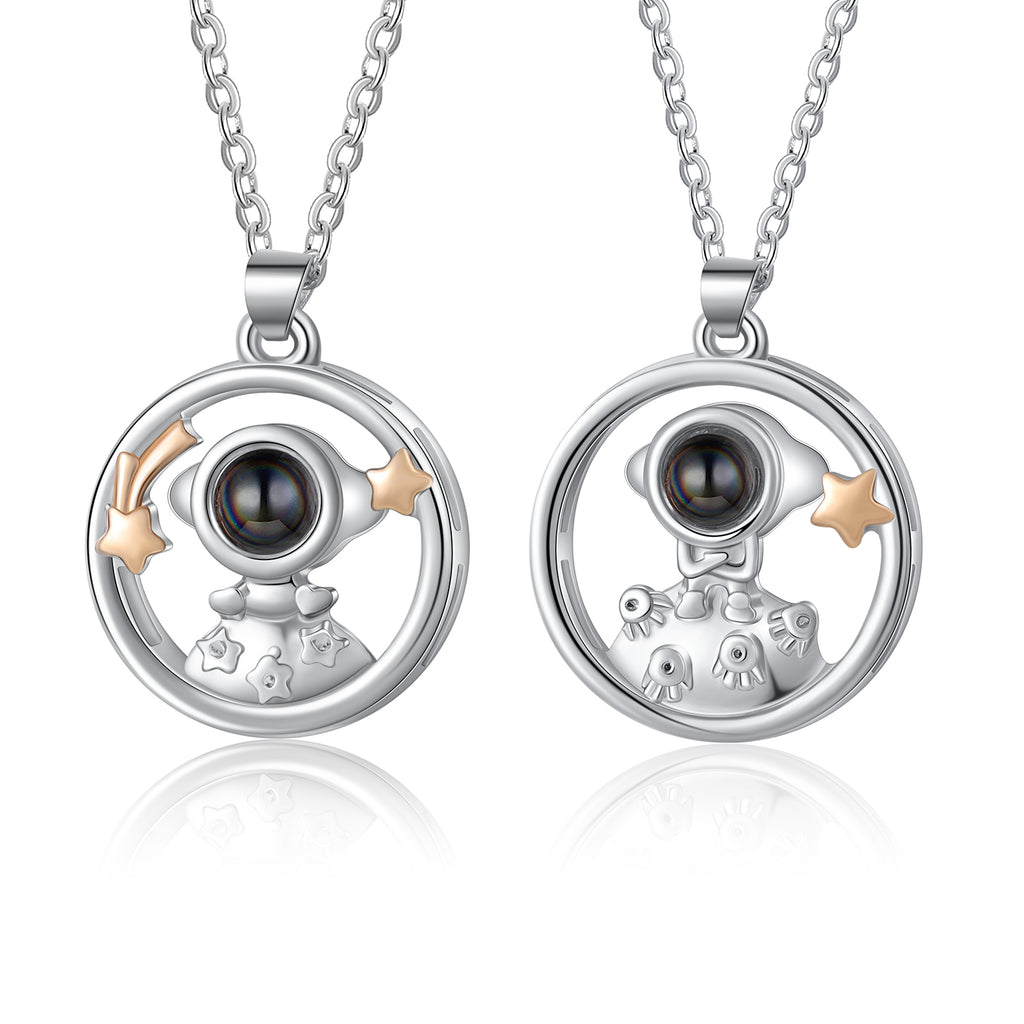 Custom Photo Projection Couple Necklace