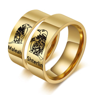 Custom Stainless Steel Couple Ring