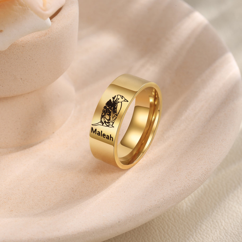 Custom Stainless Steel Couple Ring