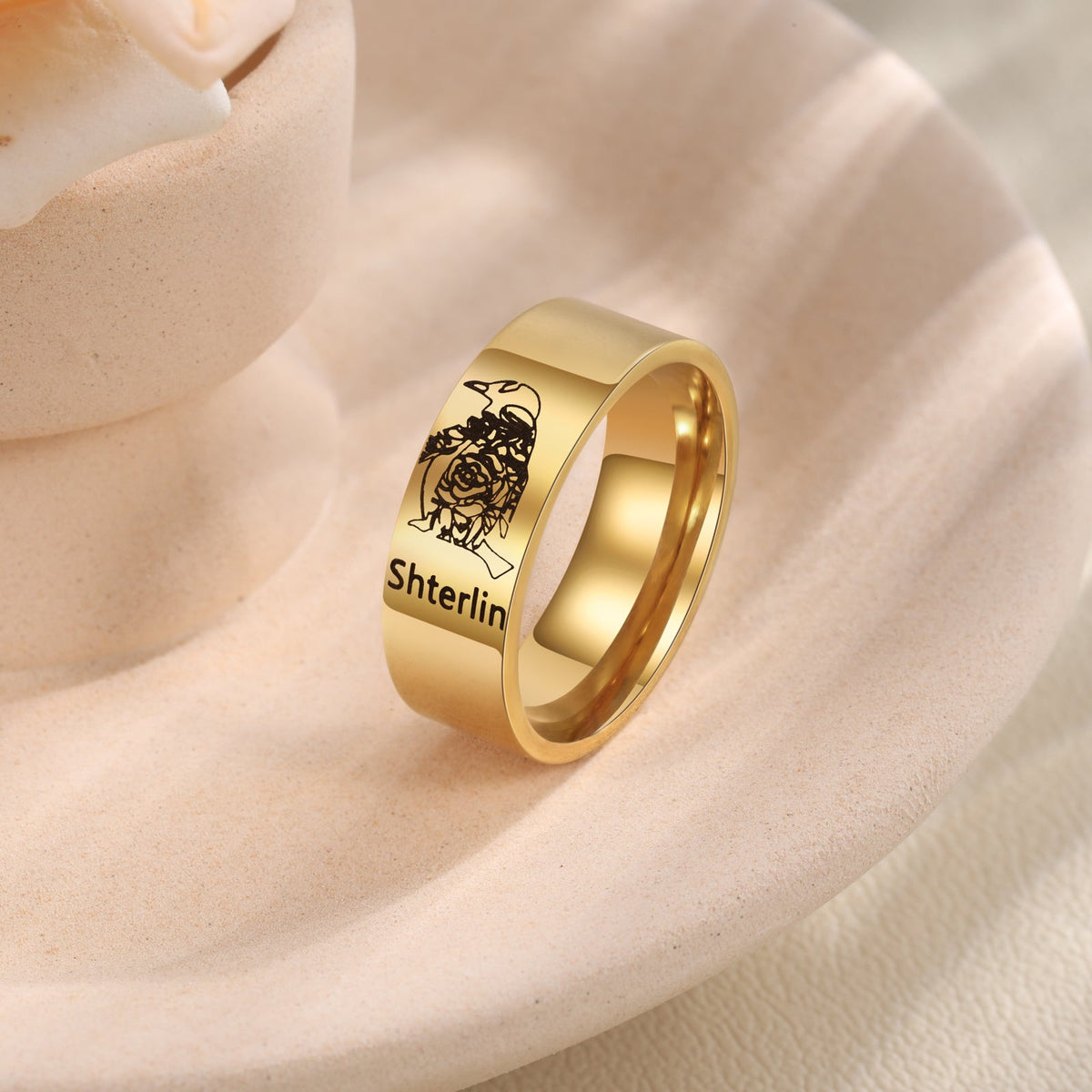Custom Stainless Steel Couple Ring