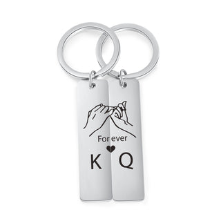 Custom Stainless Steel Couple Keychain