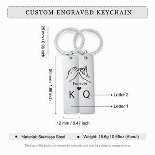 Custom Stainless Steel Couple Keychain