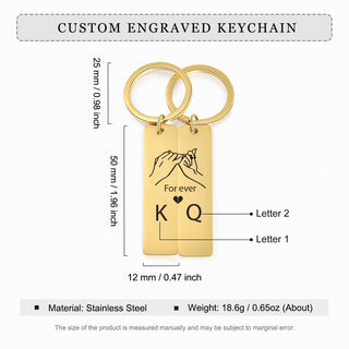Custom Stainless Steel Couple Keychain