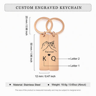 Custom Stainless Steel Couple Keychain