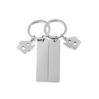 Custom Stainless Steel Couple Keychain