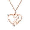 Custom Name Couple Heart Necklace