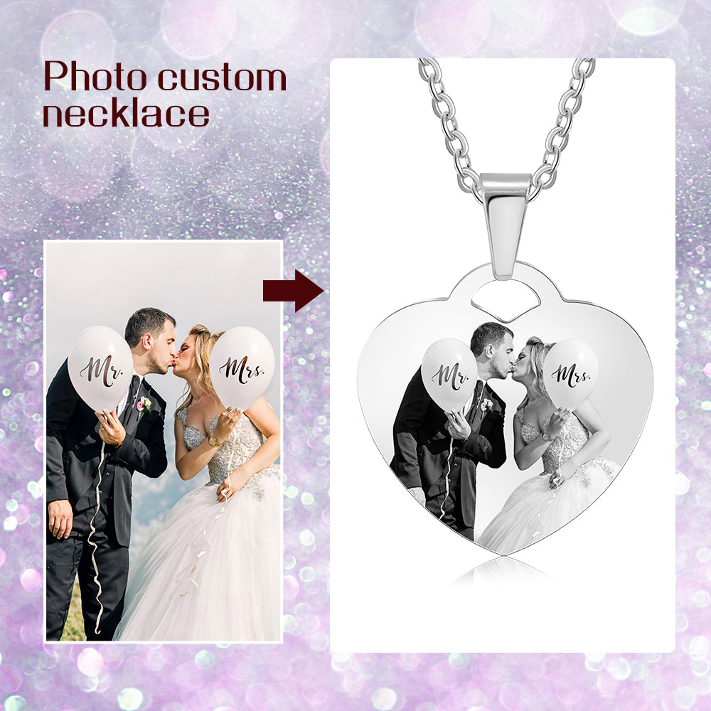Personalized Stainless Steal Photo Necklace