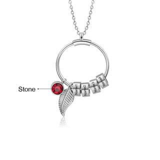 Personalized Stainless Steel Leaf Necklace