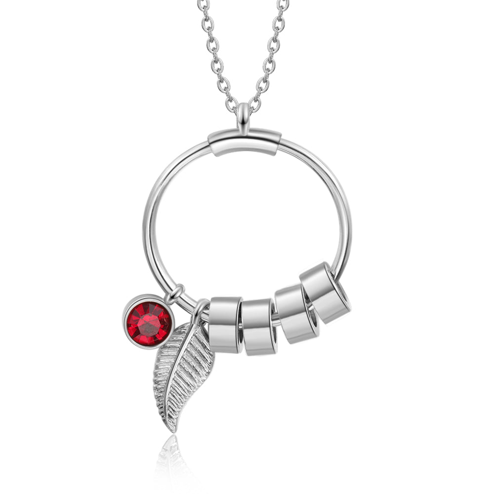 Personalized Stainless Steel Leaf Necklace