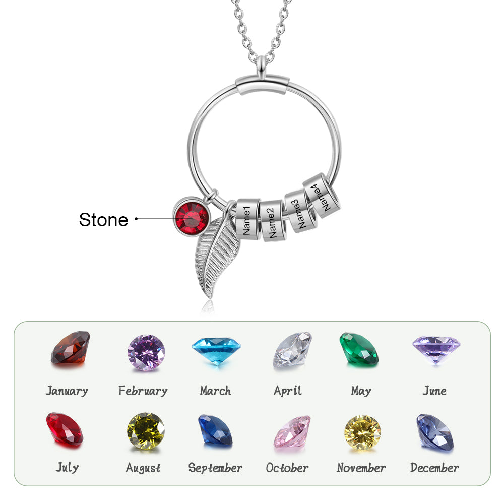 Personalized Stainless Steel Leaf Necklace