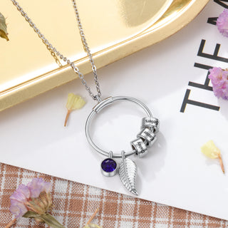 Personalized Stainless Steel Leaf Necklace