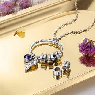 Personalized Stainless Steel Leaf Necklace