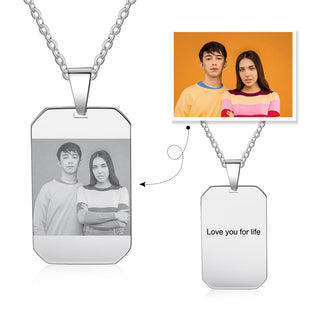 Custom Stainless Steal Photo Necklace