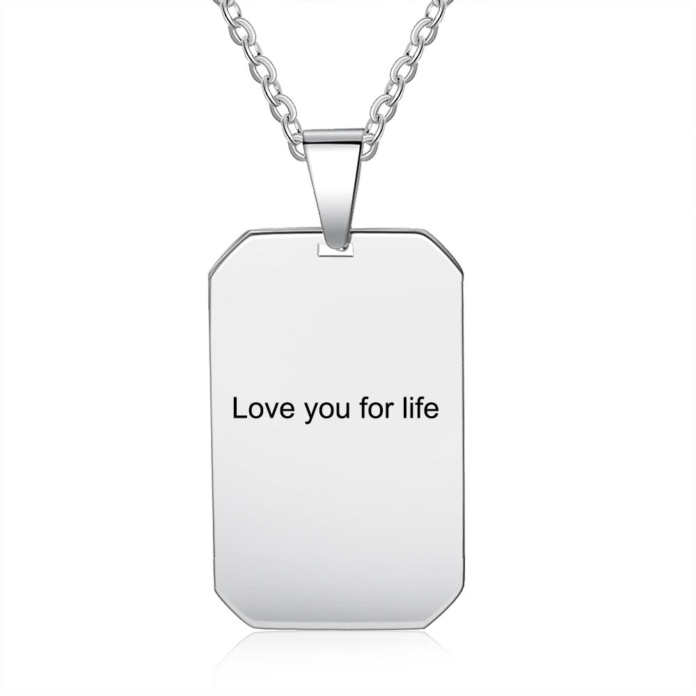 Custom Stainless Steal Photo Necklace