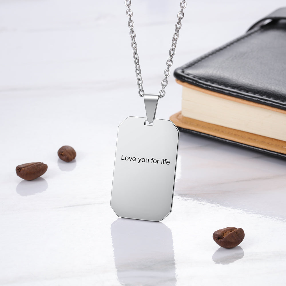 Custom Stainless Steal Photo Necklace