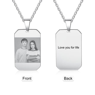 Custom Stainless Steal Photo Necklace