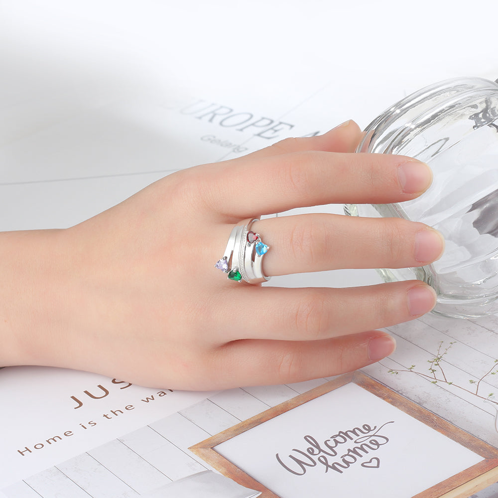 925 Sterling Silver Birthstone Ring