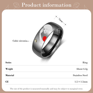 Stainless Steel Skull Couple Ring