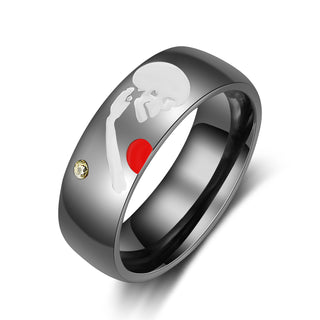 Stainless Steel Skull Couple Ring