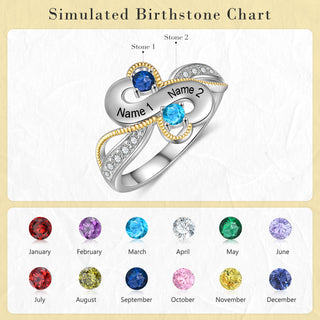 Personalized Rhodium Plated Infinity Ring