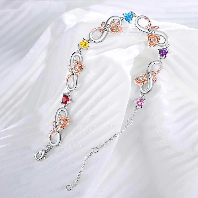 Custom Infinity Flower Bracelet
