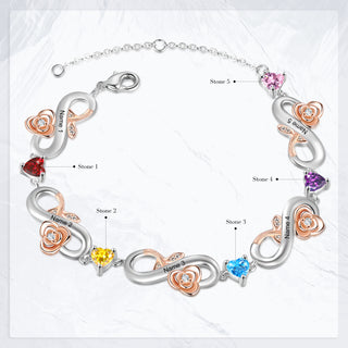 Custom Infinity Flower Bracelet
