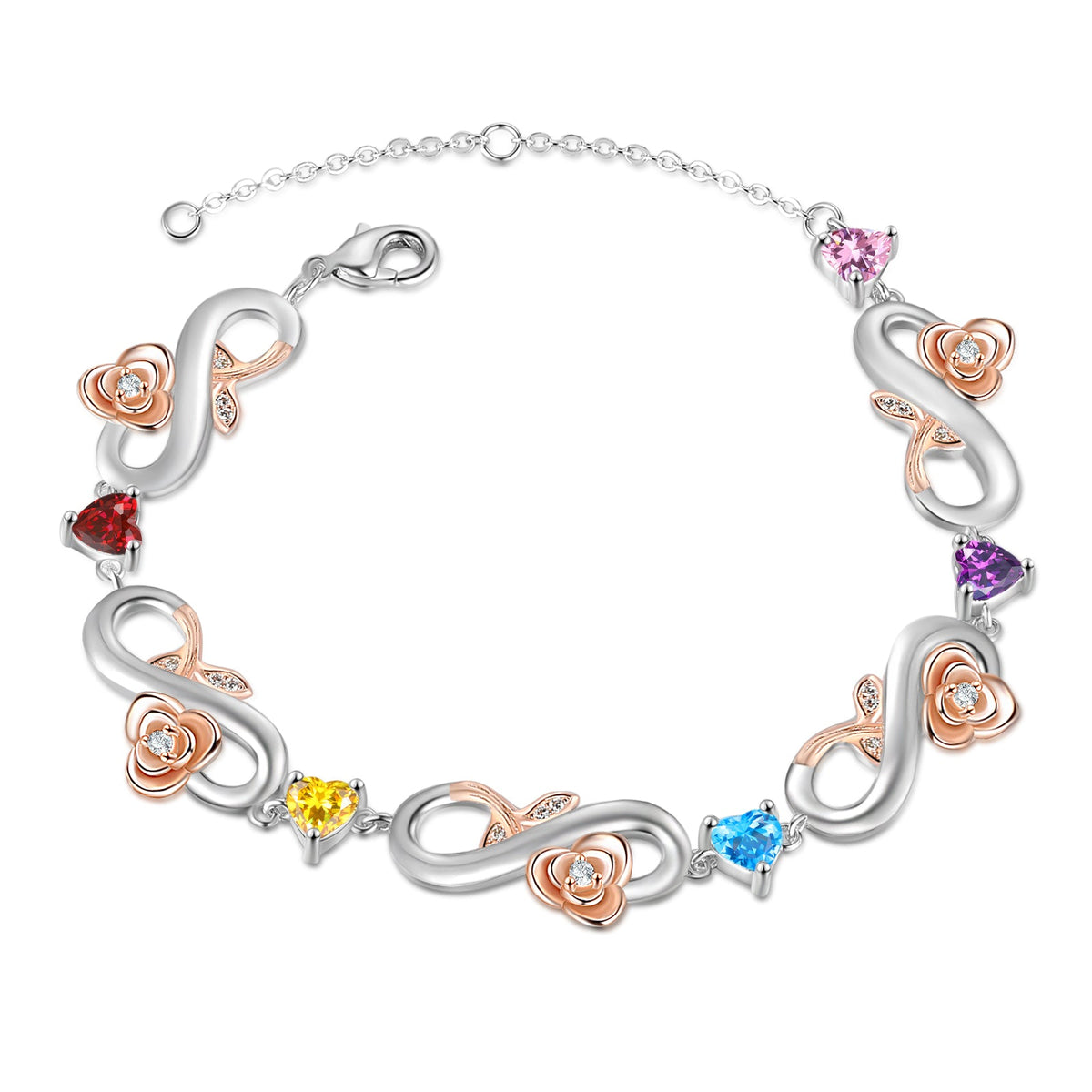Custom Infinity Flower Bracelet