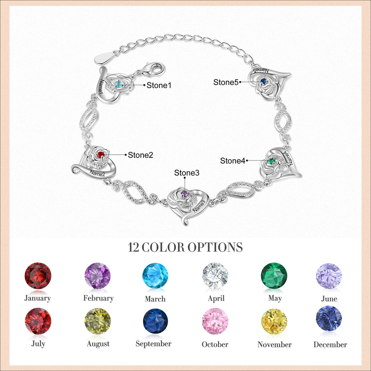 Custom Heart Bracelet