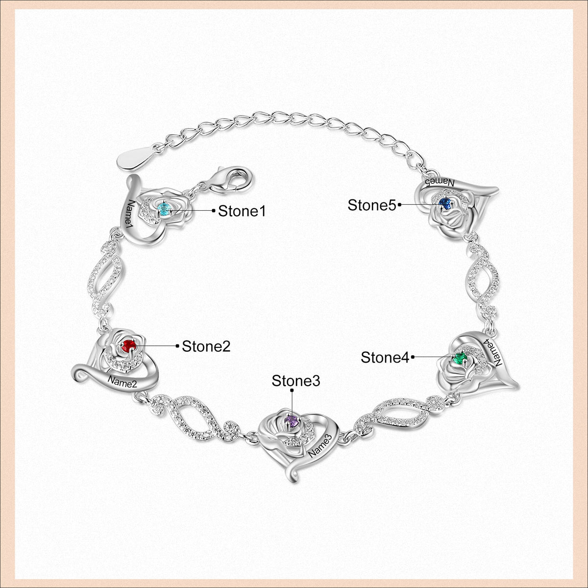 Custom Heart Bracelet