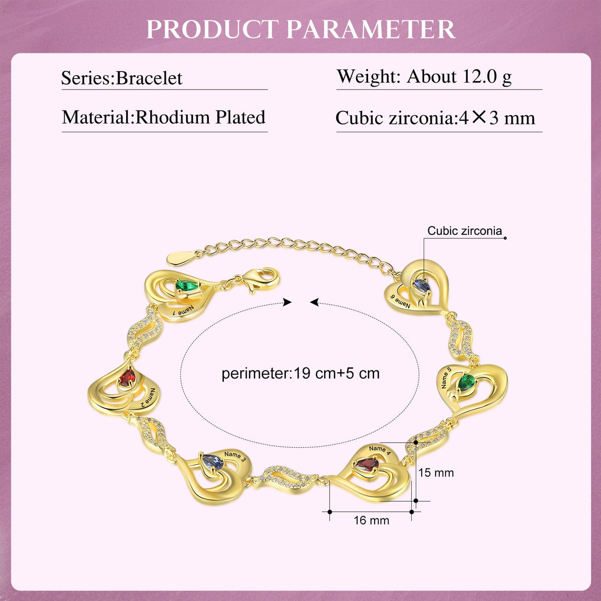 Custom Heart Bracelet