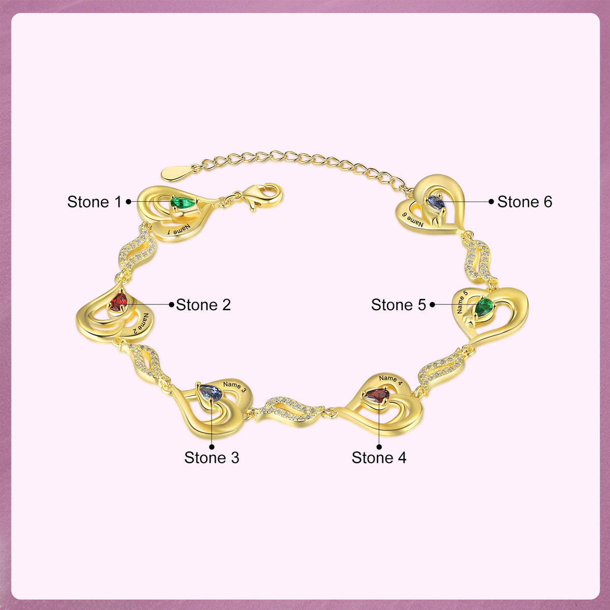 Custom Heart Bracelet