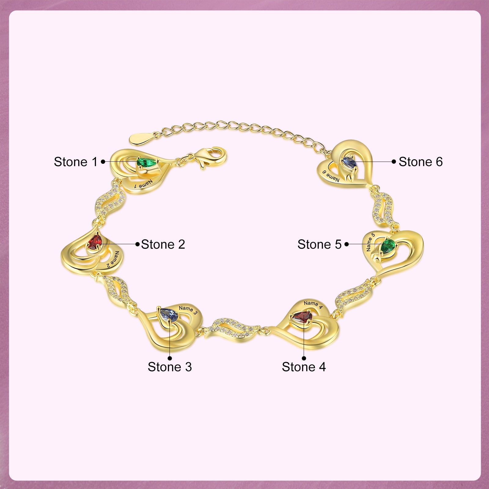 Custom Heart Bracelet