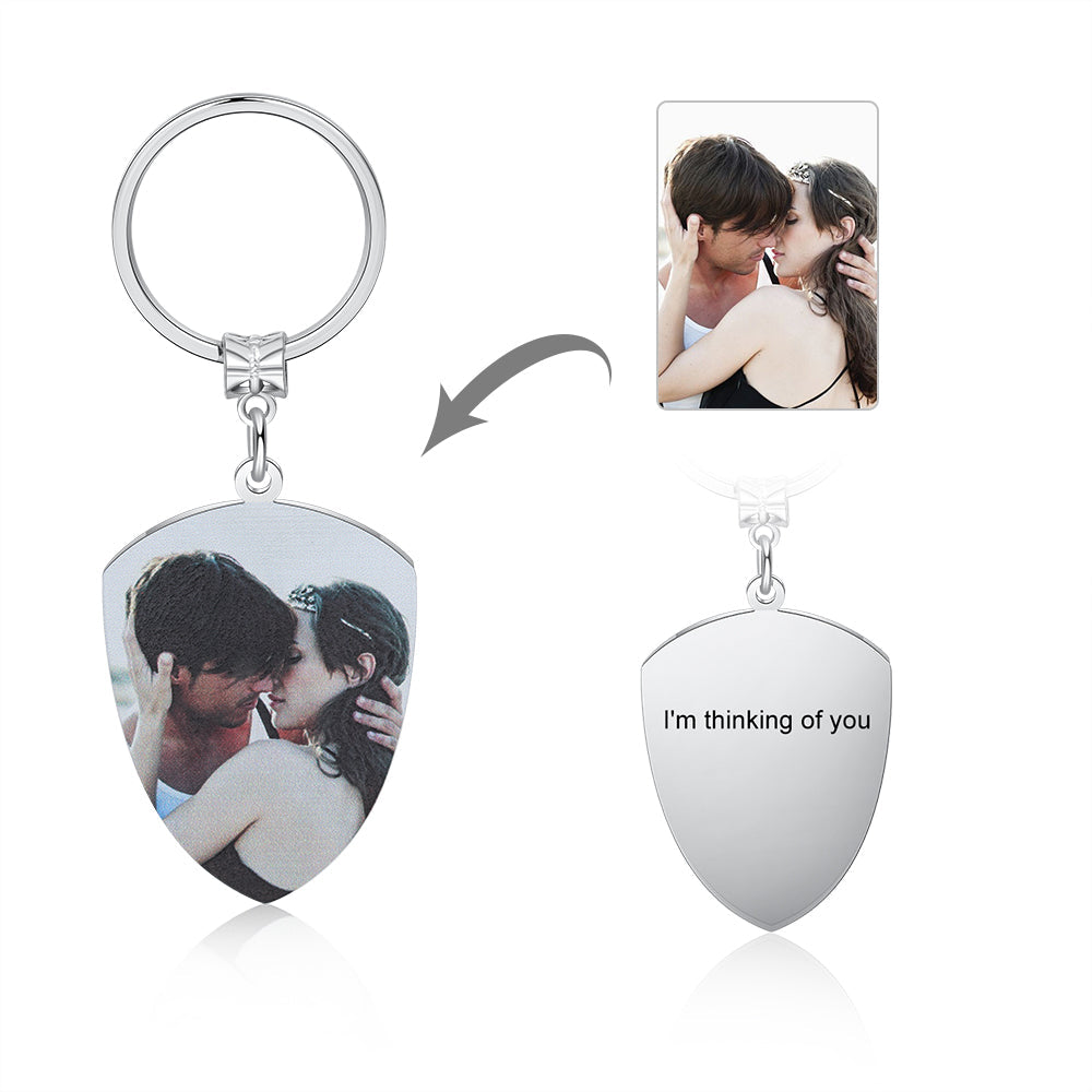 Personalized Stainless Steel Photo Keychain