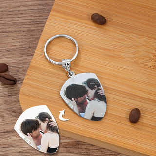 Personalized Stainless Steel Photo Keychain