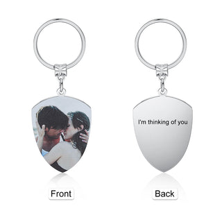 Personalized Stainless Steel Photo Keychain