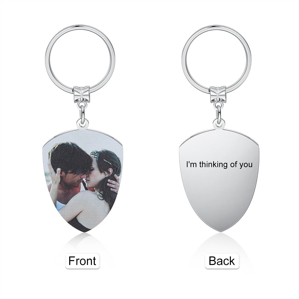 Personalized Stainless Steel Photo Keychain