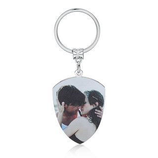 Personalized Stainless Steel Photo Keychain
