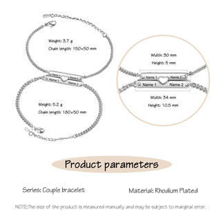 Custom Couple Couple Bracelet
