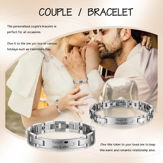 Custom Stainless Steel Couple Bracelet