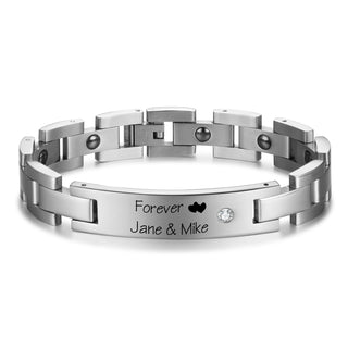 Custom Stainless Steel Couple Bracelet