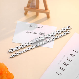 Custom Stainless Steel Couple Bracelet